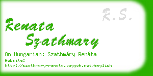 renata szathmary business card